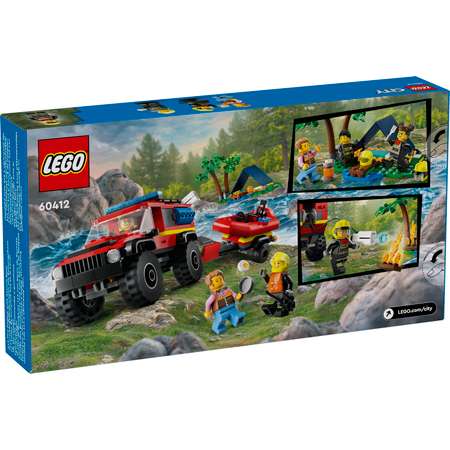 Конструктор LEGO City Пожарная машина 4x4 со спасательной лодкой 60412