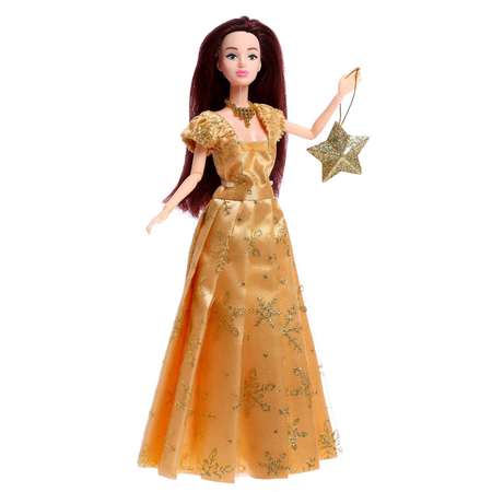 Кукла-модель Happy Valley шарнирная «Снежная принцесса Ксения»с аксессуаром золотое платье