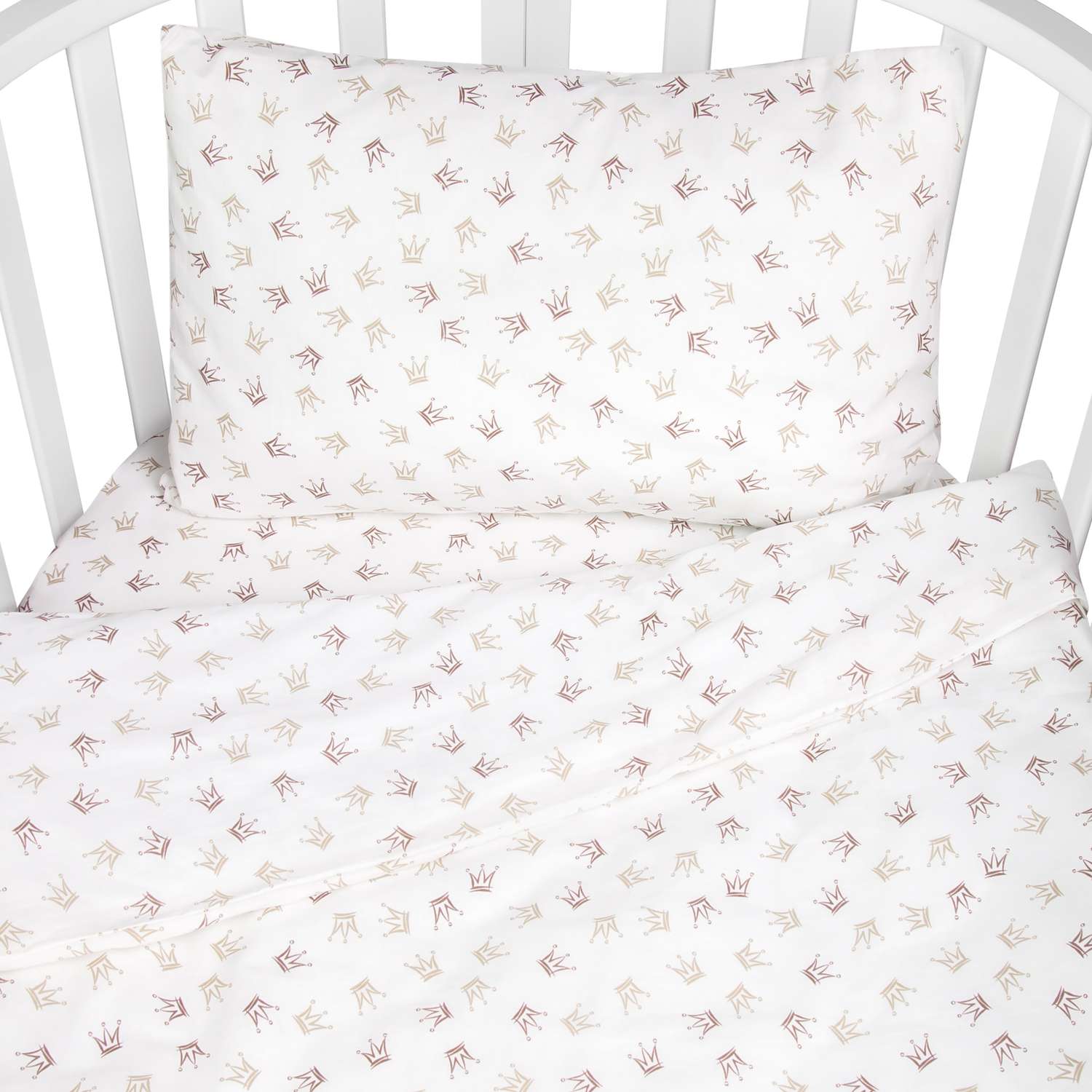 Комплект постельного белья Amarobaby Baby Boom Короны принцессы 3предмета AMARO-3003-KP - фото 6