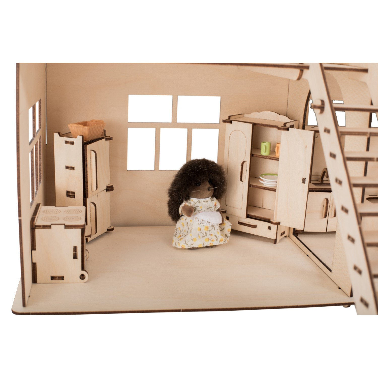 Конструктор ХэппиДом Кукольный домик Коттедж с мебелью HK-D002 - фото 9
