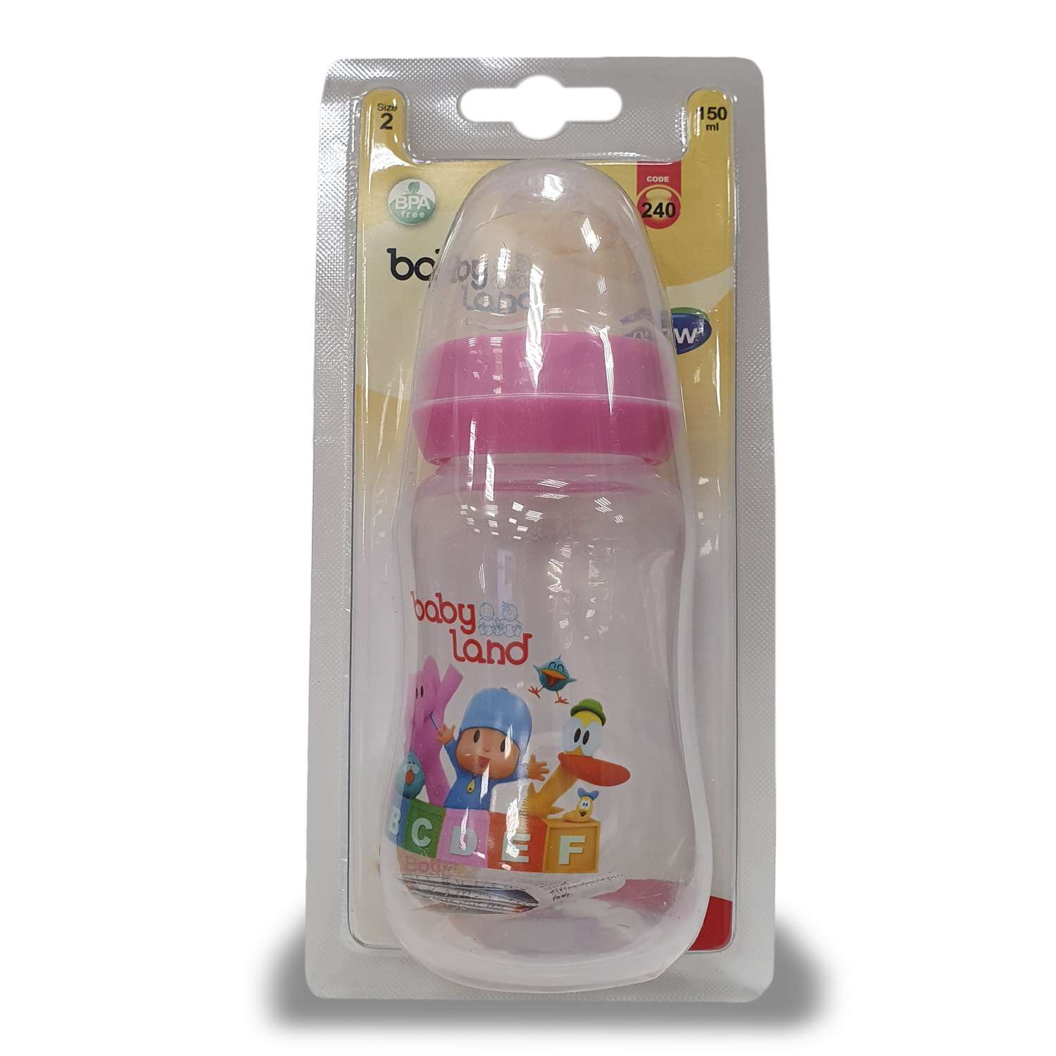 Бутылочка Baby Land 150мл с силиконовой соской розовый - фото 2