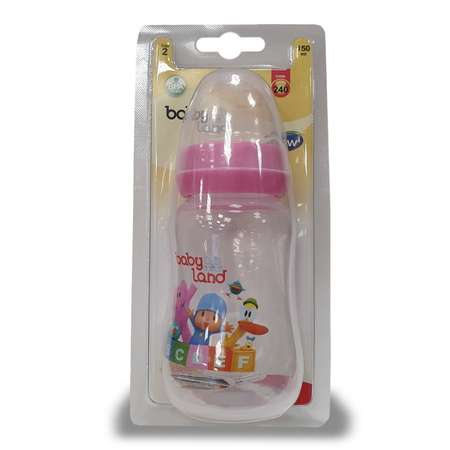 Бутылочка Baby Land 150мл с силиконовой соской розовый
