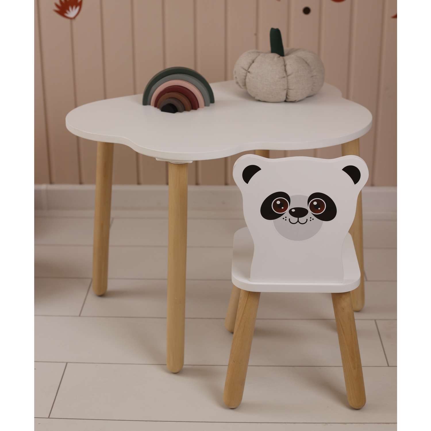 Детский стол и стул Конёк-Горбунёк Панда - фото 1