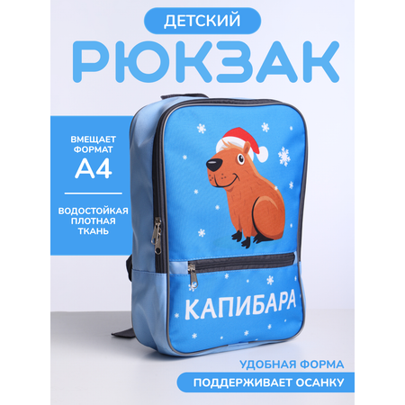 Рюкзак детский OLEBAG дошкольный А4 с принтом капибара