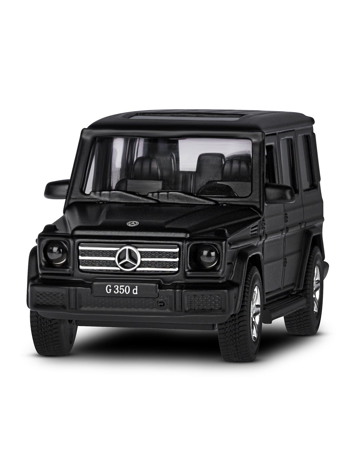 Внедорожник АВТОпанорама Mercedes Benz G350d 1:42 черный JB1200181 - фото 9