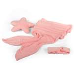 Набор Тутси Русалка плед подушка резинка для волос плюш розовый