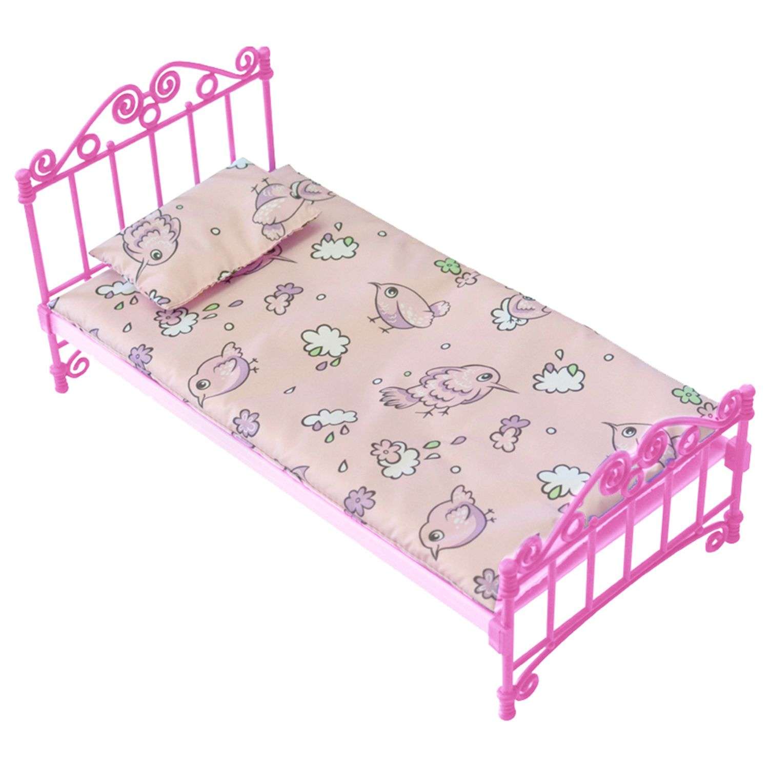 Кроватка ОГОНЁК с бельем Розовая С-1427 С-1427 - фото 1