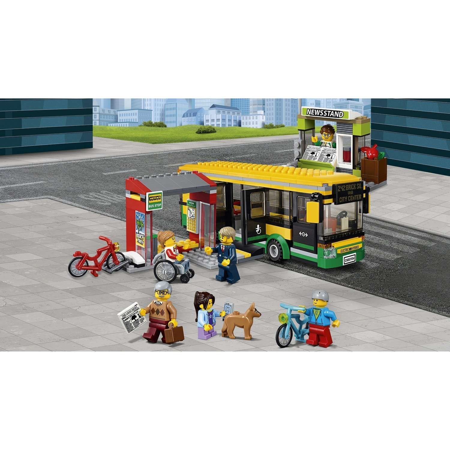 Конструктор LEGO City Town Автобусная остановка (60154) - фото 5