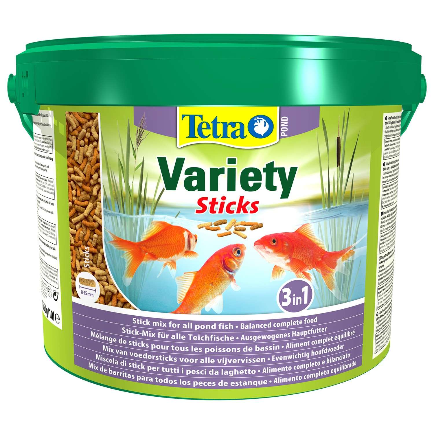 Корм для рыб Tetra 10л Pond Variety Sticks для прудовых рыб (3 вида палочек) - фото 1