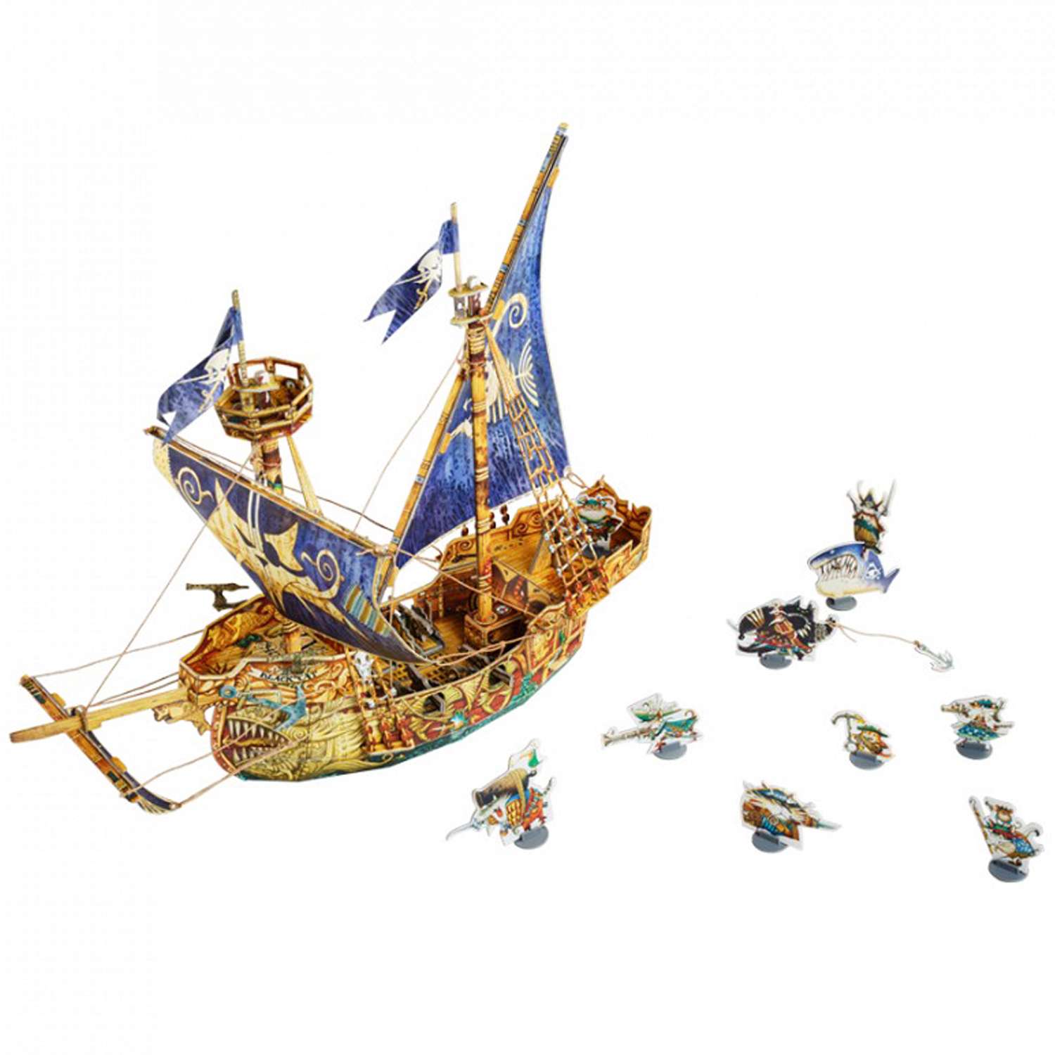 Игрушка из картона Умная бумага Пиратский корабль 550 550 - фото 1