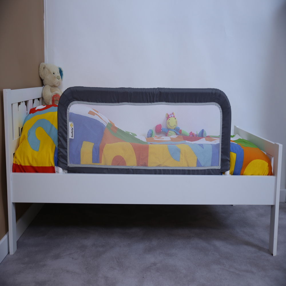 Барьер для детской кроватки Safety 1st Складной 106 см Белый/серый - фото 7