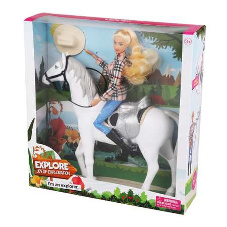 Кукла Lucy Наша Игрушка На прогулке на лошади