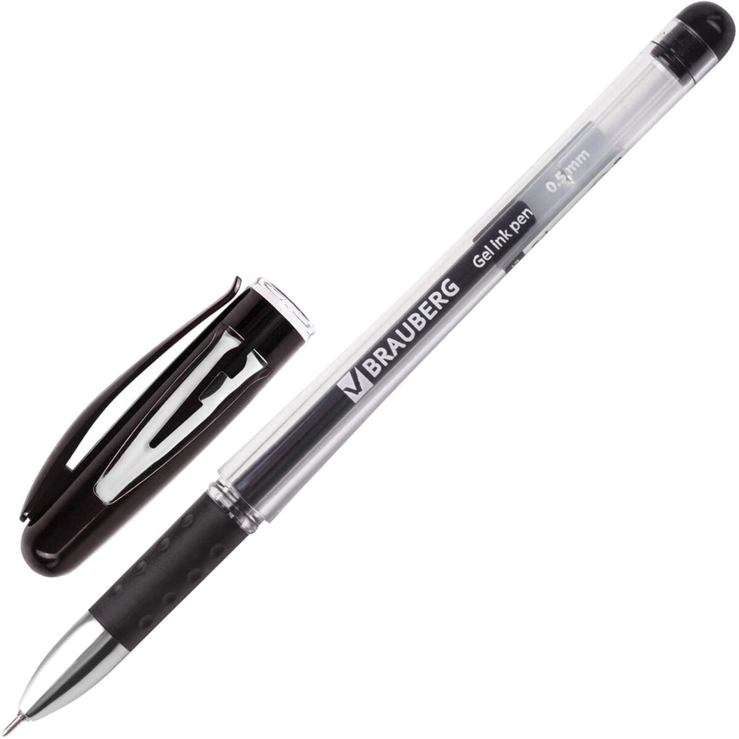 Ручки гелевые Brauberg 12 штук черные - фото 3