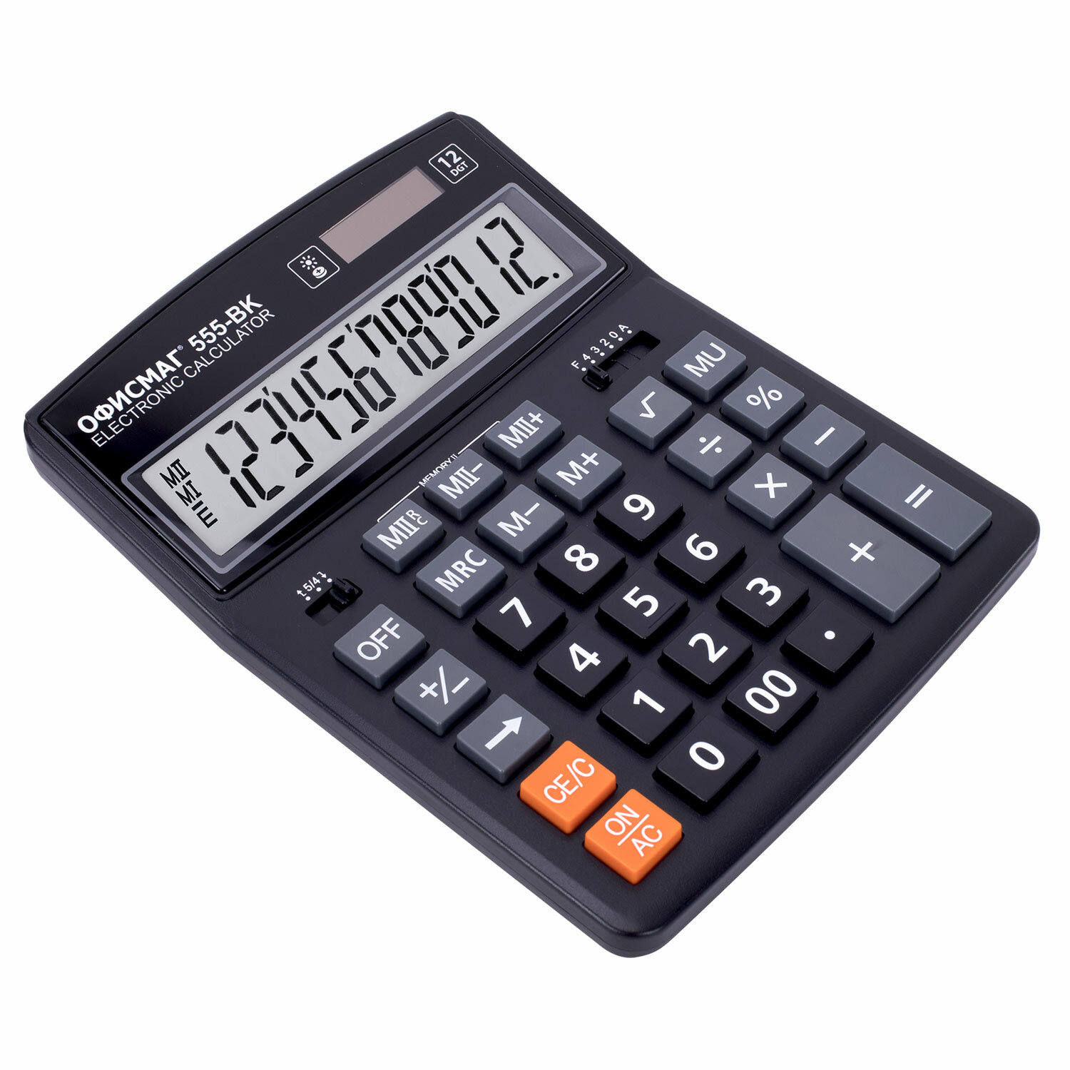 Калькулятор настольный ОФИСМАГ большой бухгалтерский 12 разрядов - фото 5