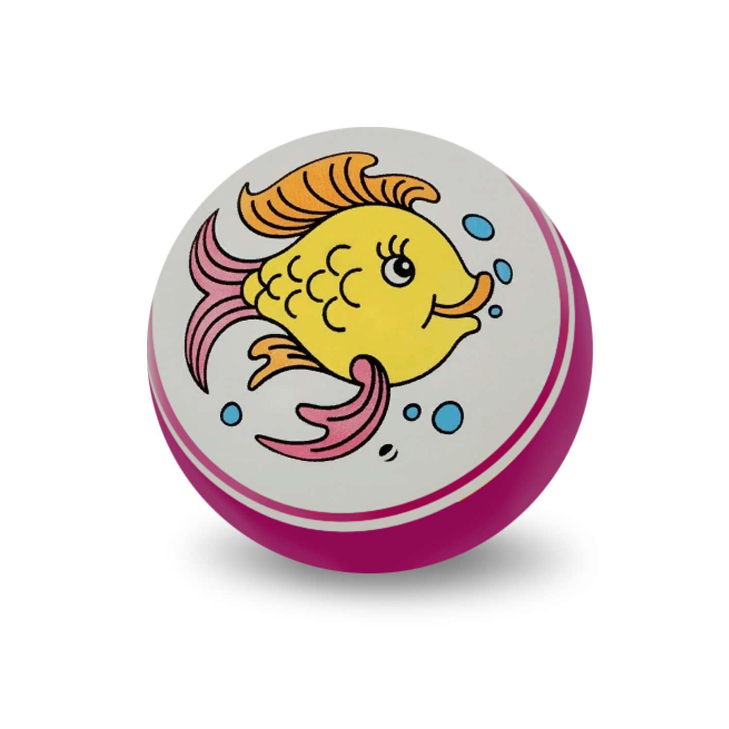 Мяч ЧАПАЕВ Рыбка малиновый 7см 44252 - фото 2
