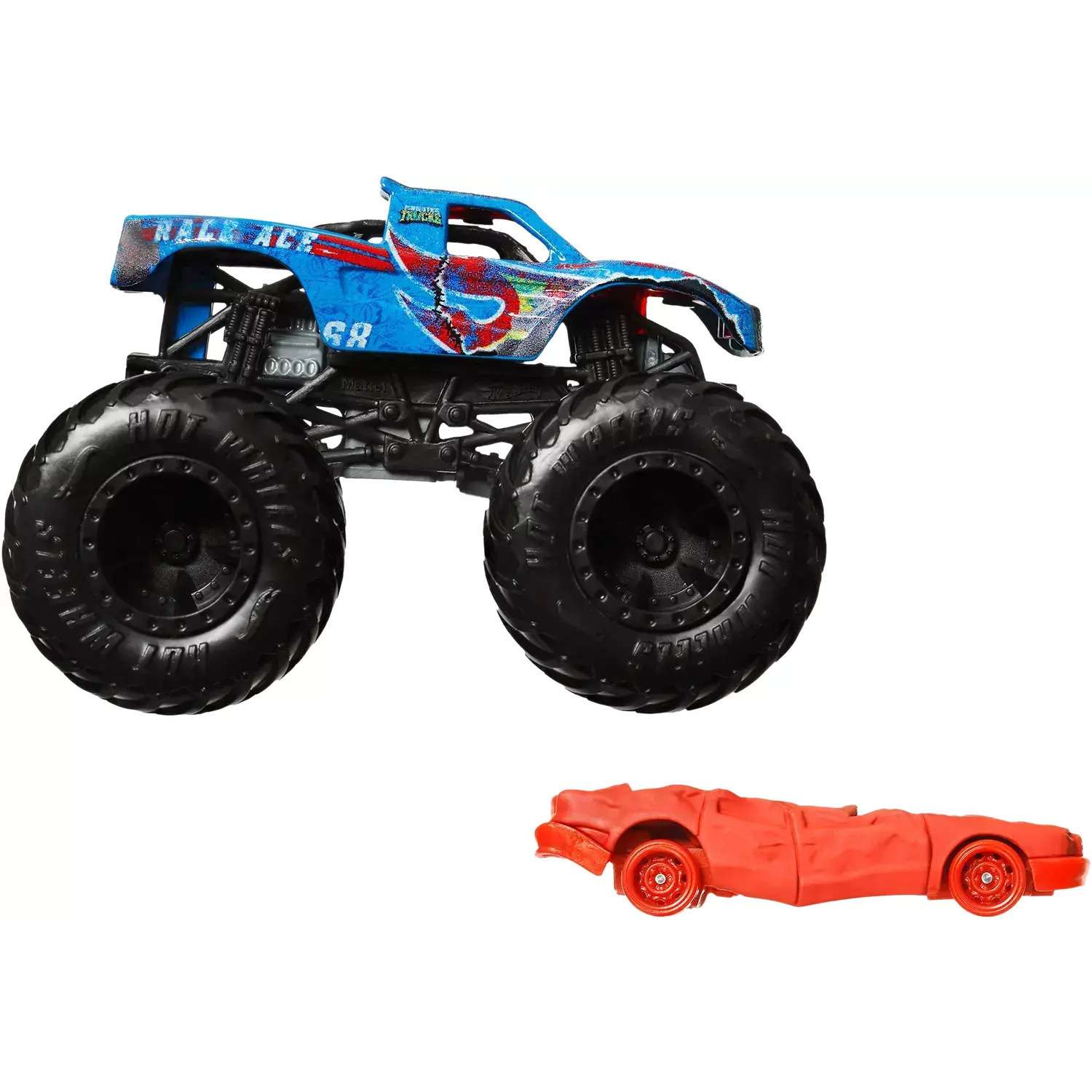 Монстр-трак Hot Wheels Race Ace 1:64 голубой GRH81 - фото 3