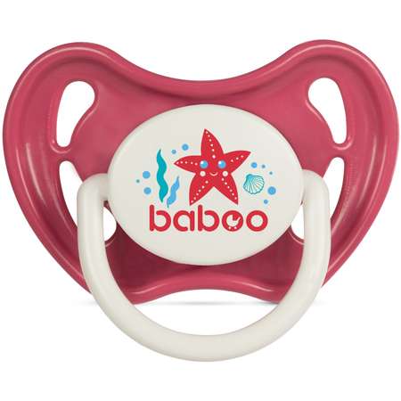 Соска Baboo Sealife c 6месяцев Розовый