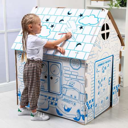 Дом-раскраска Disney «Тачки» набор для творчества из картона
