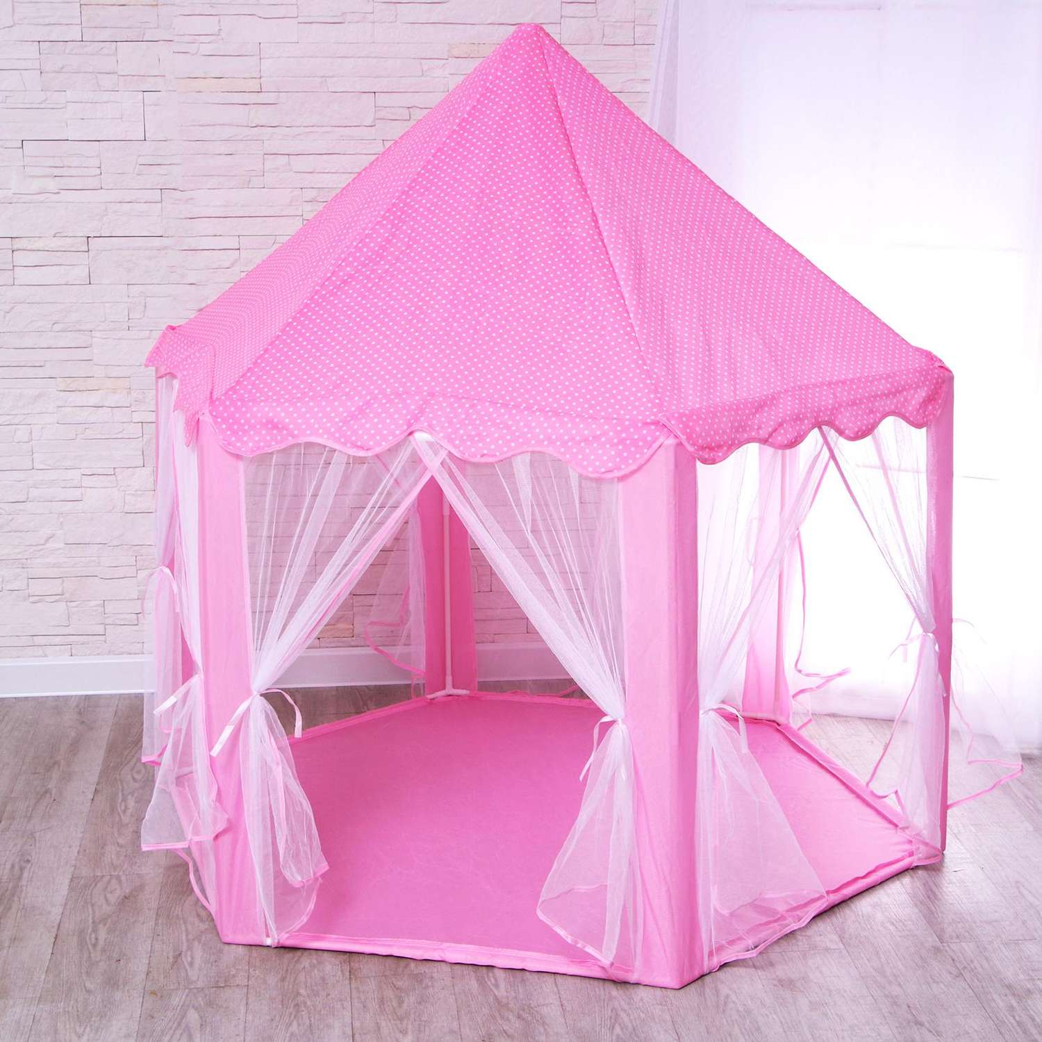 Палатка Sima-Land Детская игровая Шатер розовый - фото 1