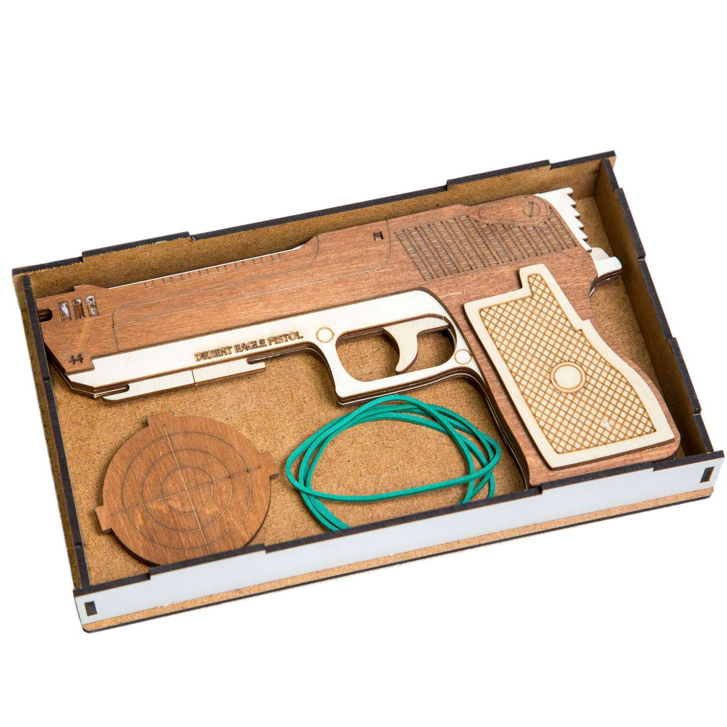 Сборная модель ГРАТ Деревянный Пистолет резинкострел - фото 2