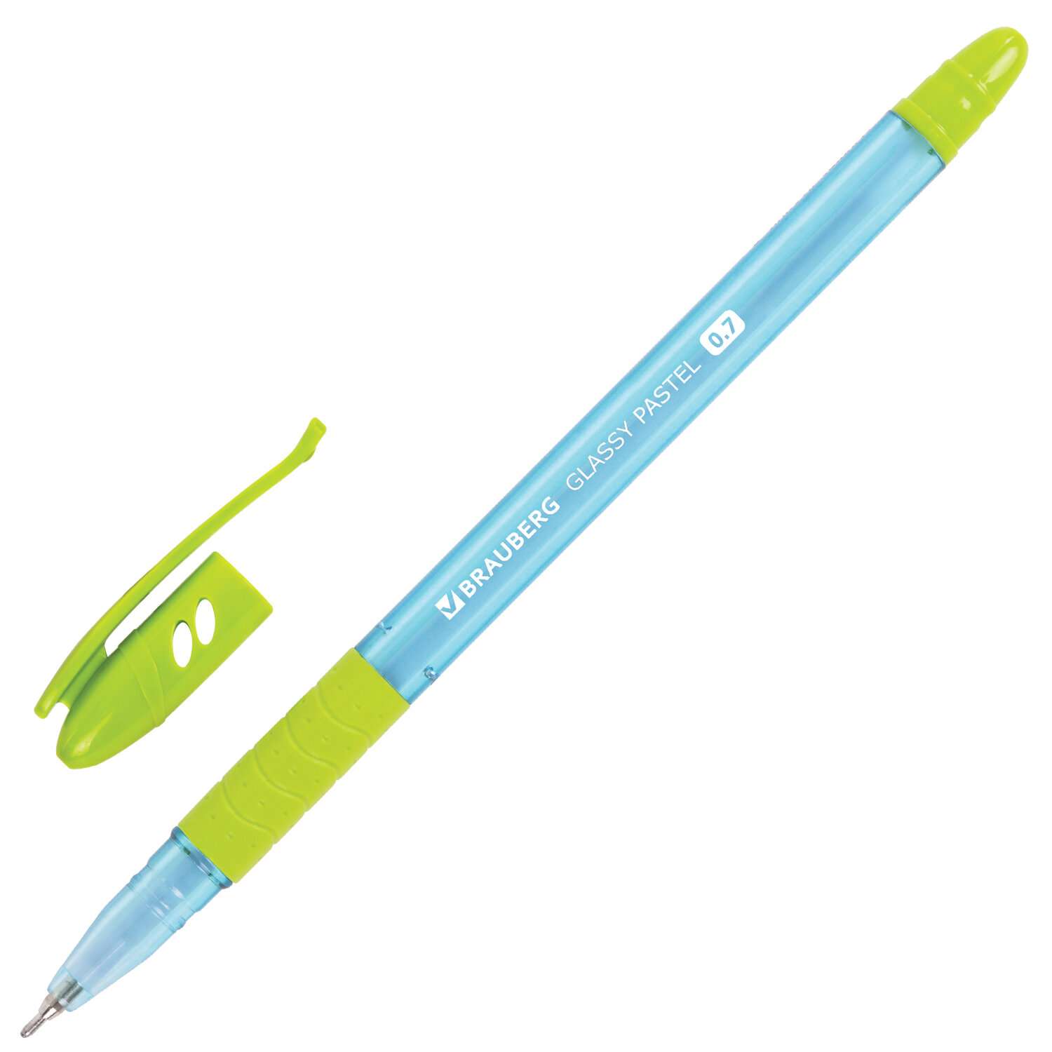 Ручки шариковые Brauberg синие набор 4 штук тонкие для школы - фото 4
