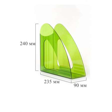 Вертикальный накопитель Attache 90мм прозрачный зеленый 2 штуки