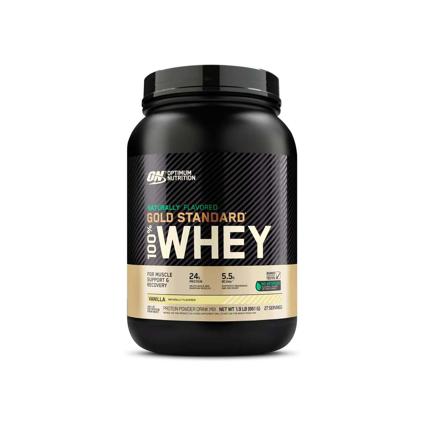Протеин Optimum Nutrition Naturally Flavored Gold Standard 100% Whey 864 г Ваниль - фото 1