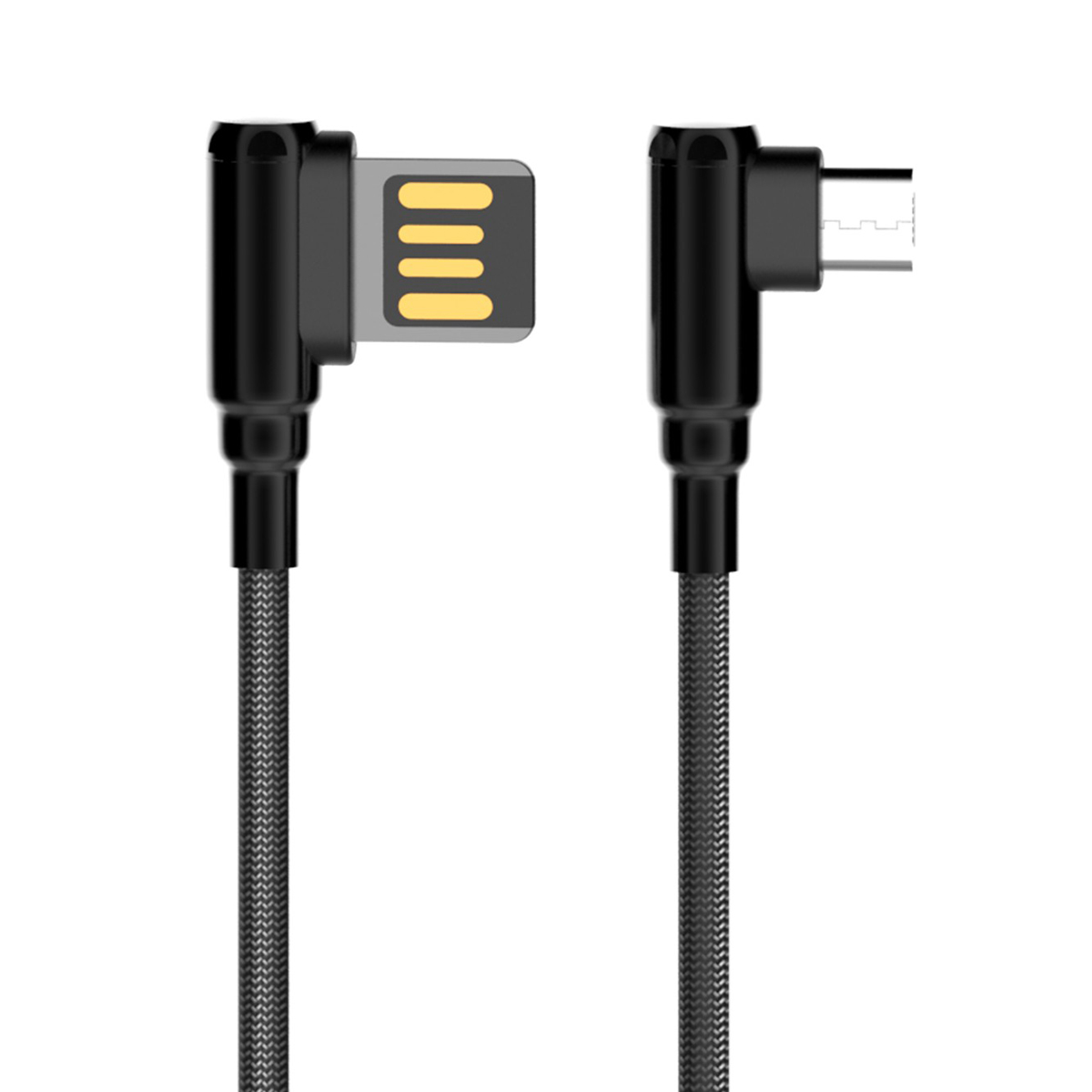 Кабель USB-MicroUSB LDNIO LS422 2м / 2.4 А / медь: 86 жил / угловой коннектор/ нейлоновая оплетка / серый - фото 4