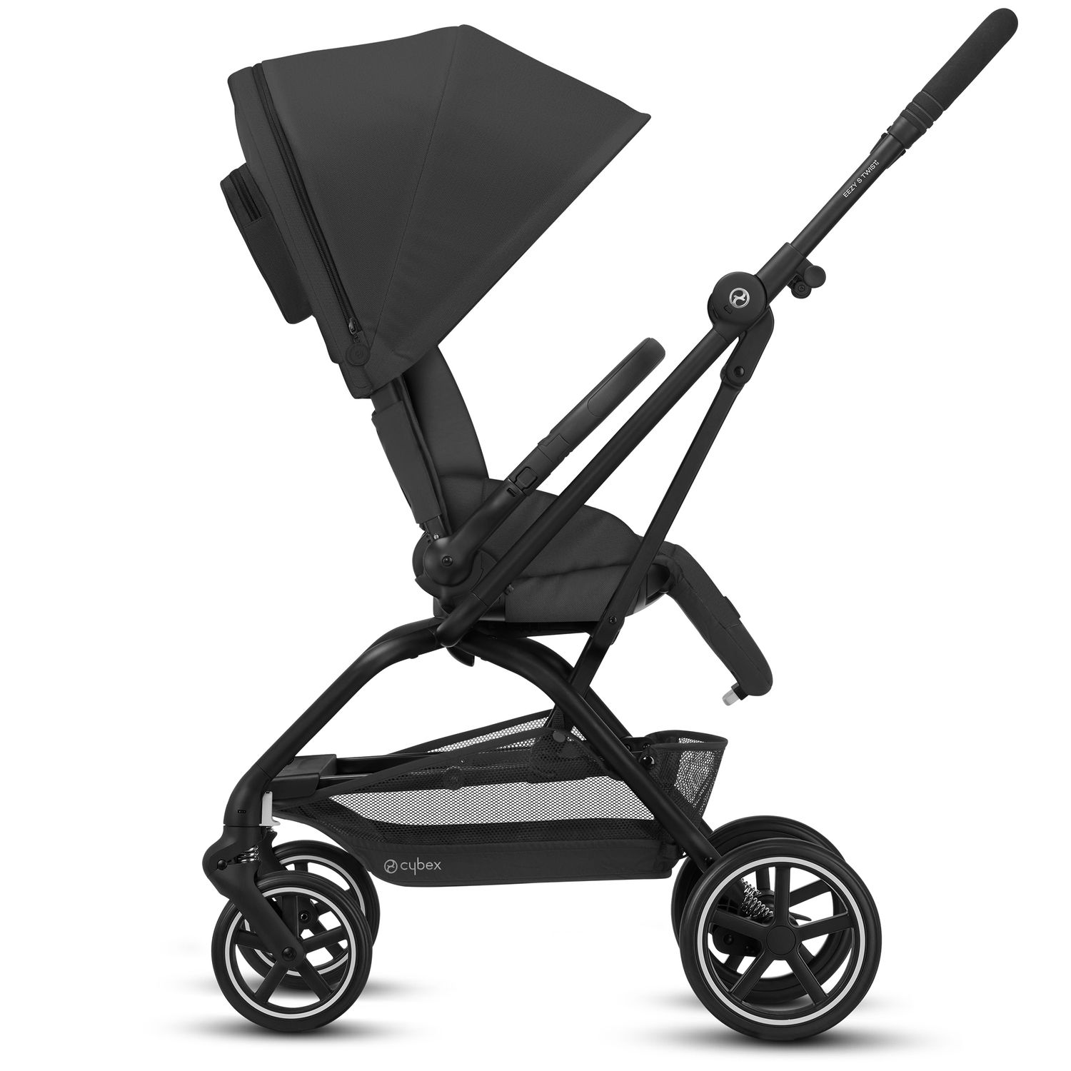 Коляска Cybex Eezy S Twist+ 2 BLK Soho с дождевиком и бампером Grey - фото 10