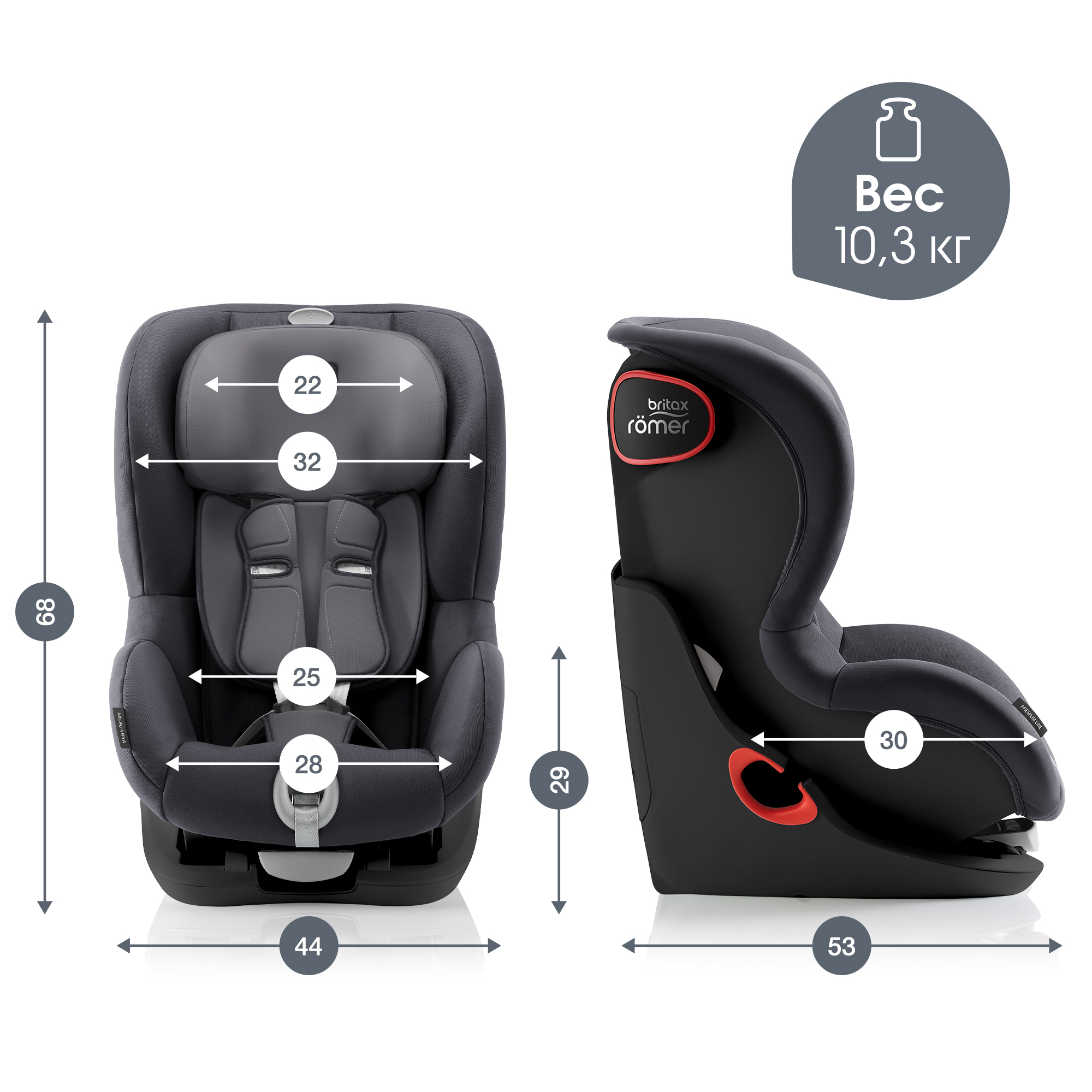 Автокресло Britax Roemer King II LS Storm grey trendline - фото 10