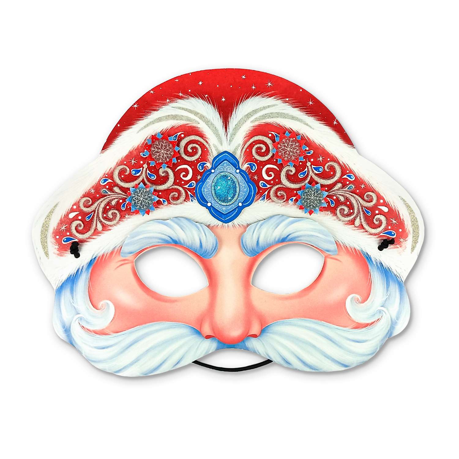 Карнавальные маски ГЕОДОМ Дед Мороз и друзья 4 маски - фото 4