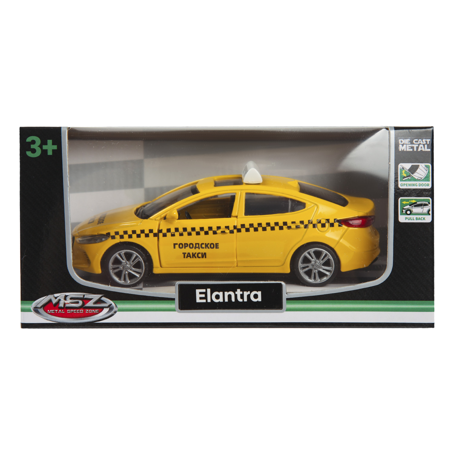 Машина MSZ 1:40 Elantra Taxi Желтая 67372 купить по цене 399 ₽ в  интернет-магазине Детский мир