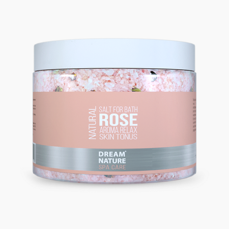 Соль для ванны DREAM NATURE SPA CARE с цветами розы 600 г