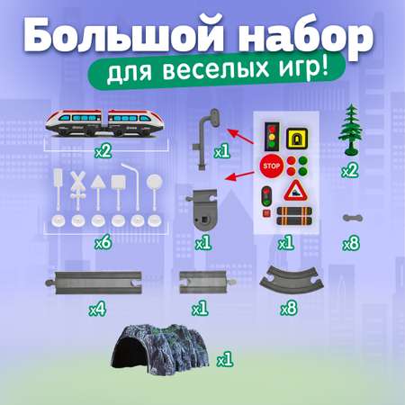 Игровой набор InterCity Железная дорога Стартовый набор с поездом и аксессуарами