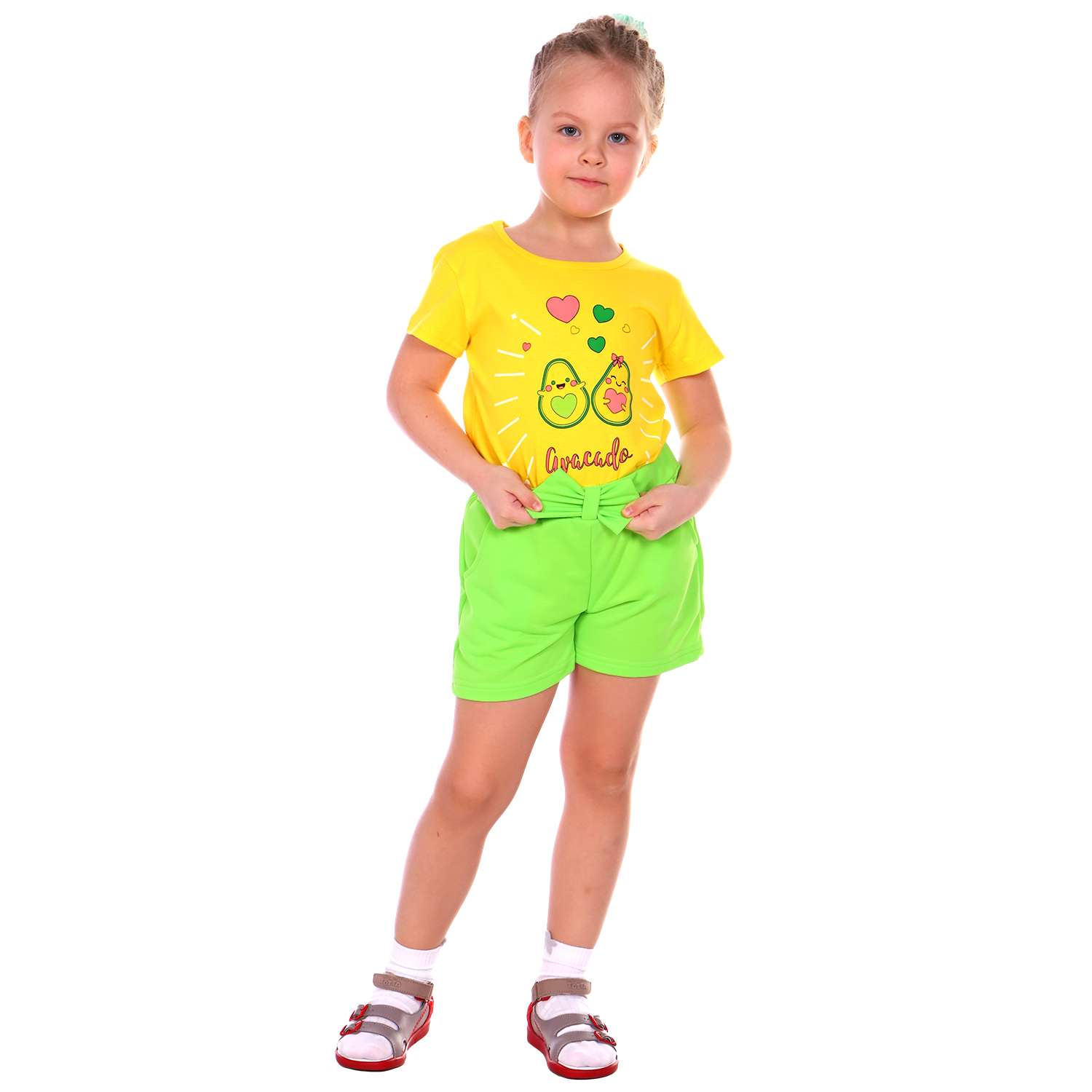 Шорты Детская Одежда 3003ФП/неон_зеленый - фото 2