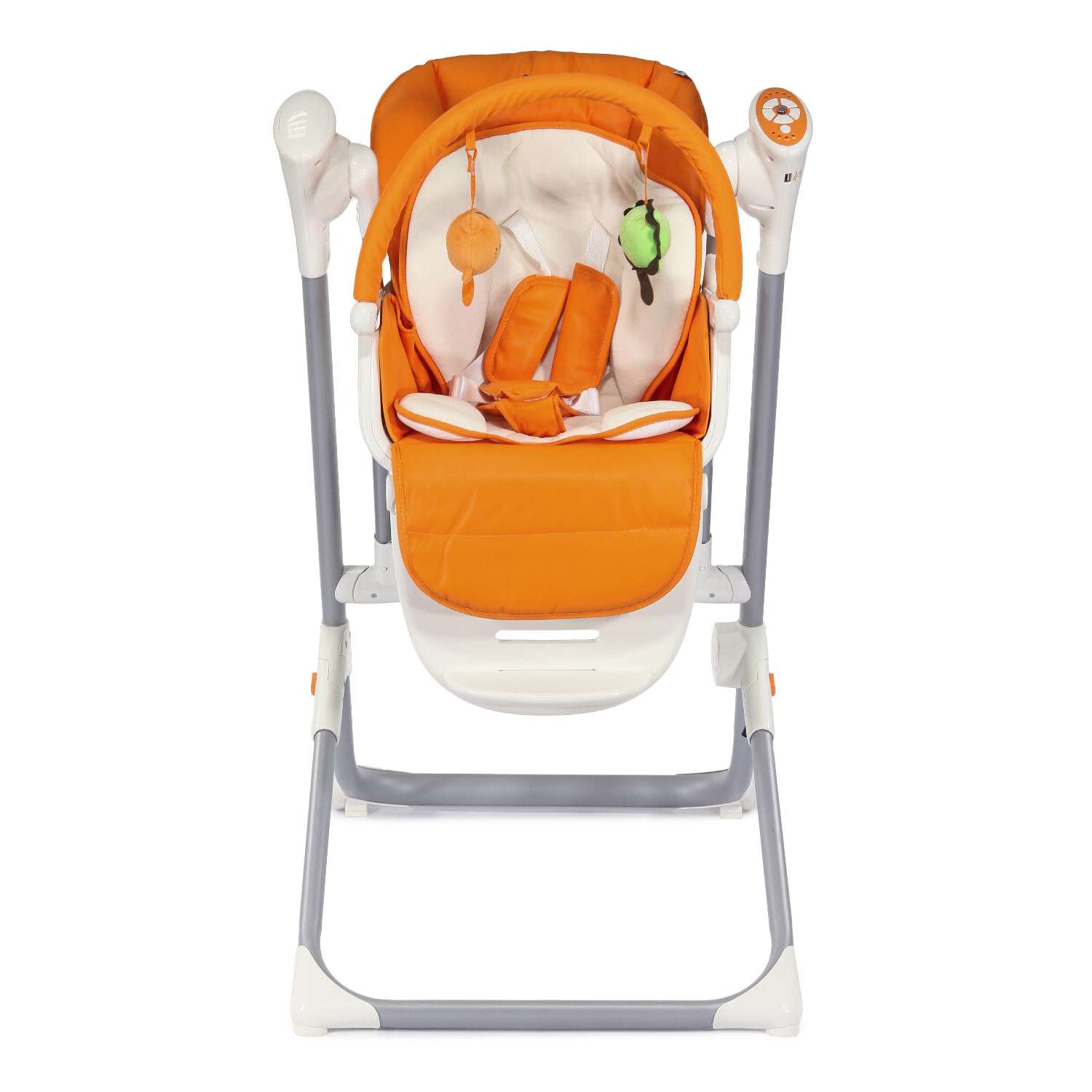 стульчик качели babyton 2в1 orange с пультом д у ty838