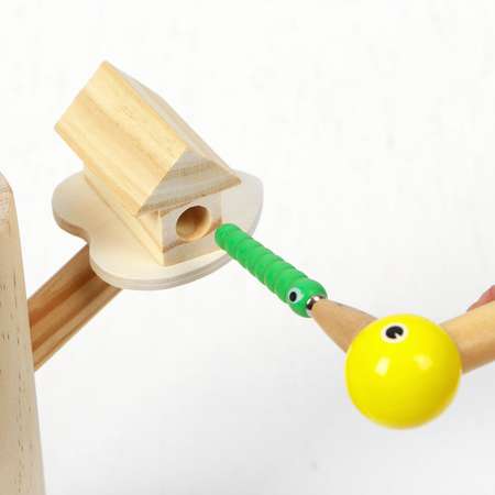 Развивающая игрушка Sima-Land Достань червячка из дерева