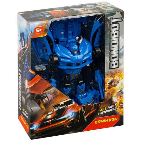 Трансформер BONDIBON BONDIBOT 2в1 синий робот-суперкар