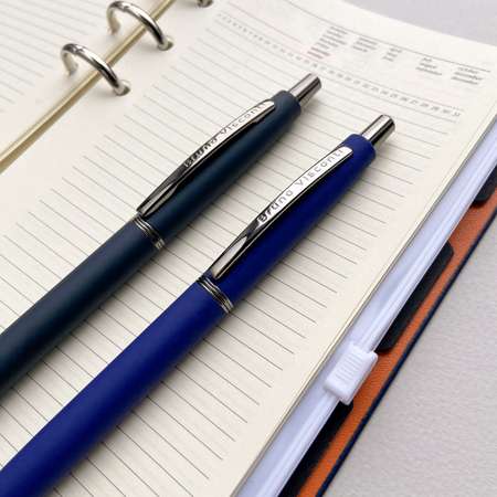 Ручка шариковая Bruno Visconti Автоматическая SAN REMO цвет корпуса темно-синий 1 мм синий в металическом черном футляре