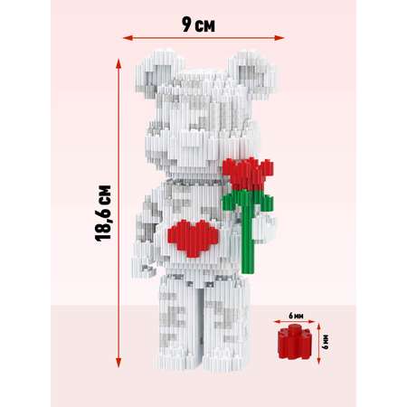 3D конструктор PIXEL ART Медведь BearBrick