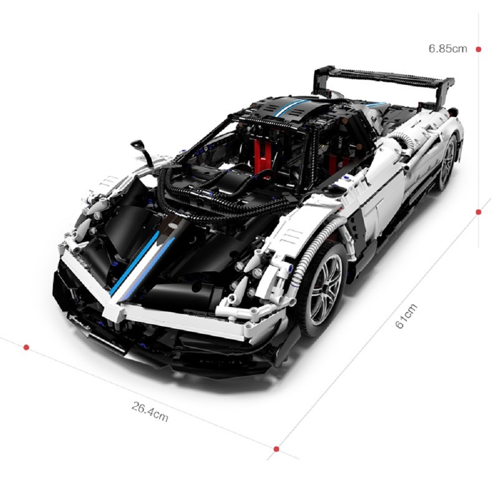 Конструктор Rastar РУ 1:8 Pagani Huayra BC Белый 2941 элемент - фото 6