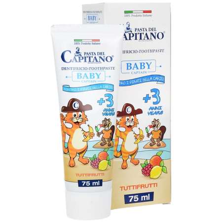 Зубная паста Pasta del Capitano +3 детская со вкусом Тутти Фрутти