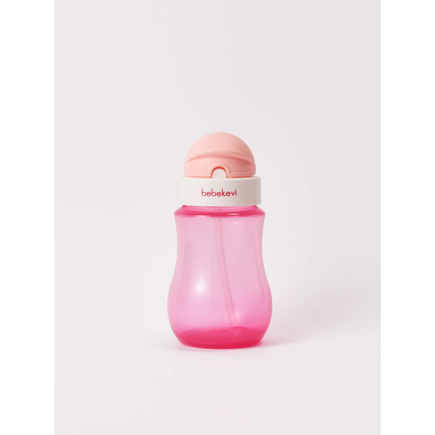 Бутылка для воды Bebekevi с соломинкой розовый - фото 2