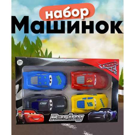 Игровой набор ТОТОША Машинки Тачки Маквин, 4 шт 1:43 многоцветный