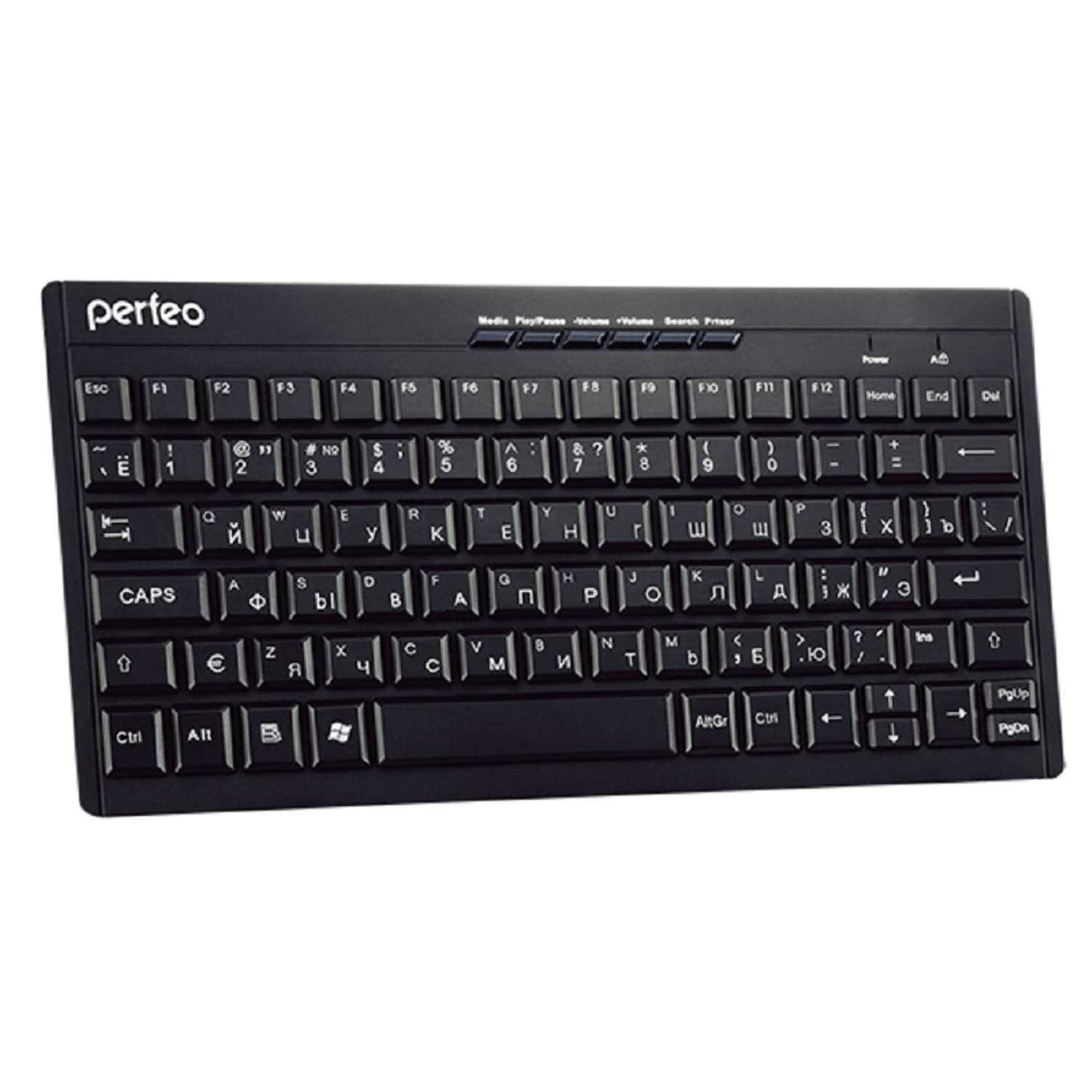 Клавиатура беспроводная Perfeo COMPACT Multimedia USB чёрная - фото 5