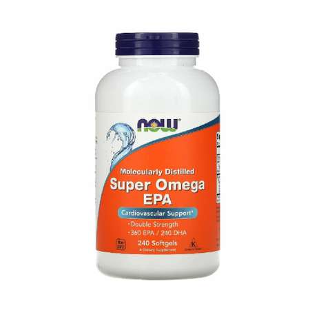 Super Omega 3 Now 1200мг 240 капсул Для мозга зрения сердца сосудов иммунитета и кожи