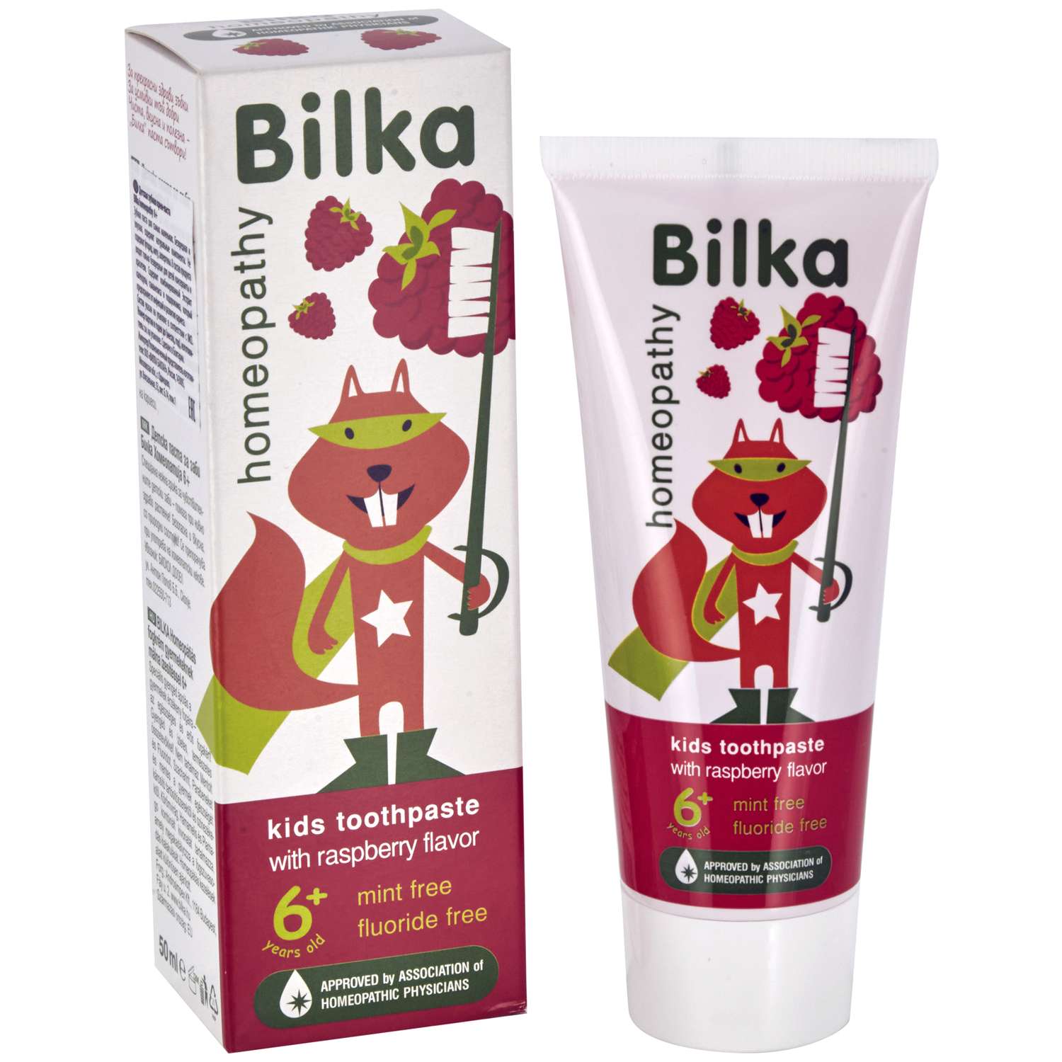 Зубная паста Bilka Homepathy 6+ 50 мл с ароматом малины - фото 2