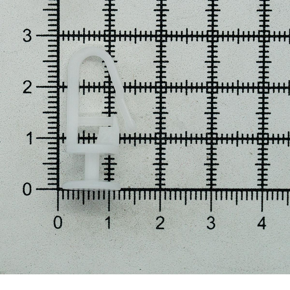 Крючок - гвоздик для штор Айрис бегунок пластиковый для потолочных шин 26 мм 11 мм белый 100 шт - фото 7