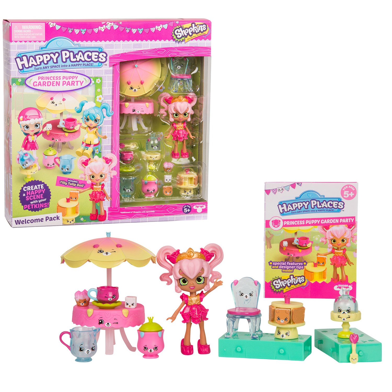 Набор Happy Places Shopkins Новоселье Вечеринка принцессы в саду с щеночками 56931 - фото 6