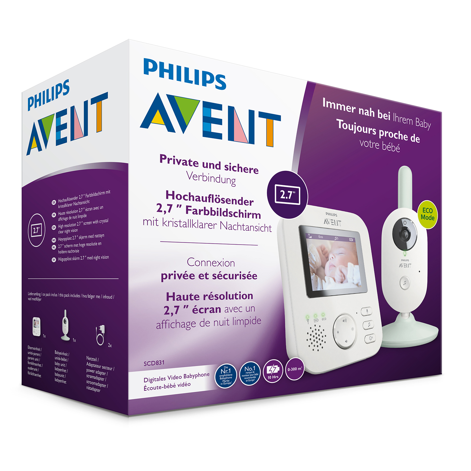 Видеоняня цифровая Philips Avent SCD831/52 - фото 14